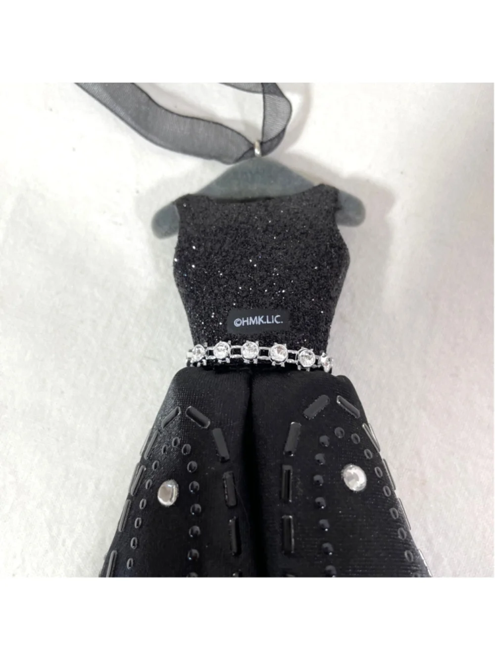 NIB Hallmark Signature Little Black Dress Christmas Tree Ornament Embellished